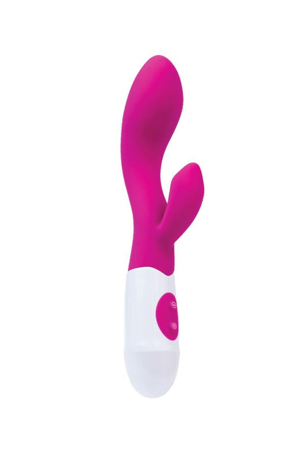 A TOYS, Vibrator Fela with Clitoral Stimulator, Silicone, Pink, 20.5 cm, 10 speeds, 2xAAA