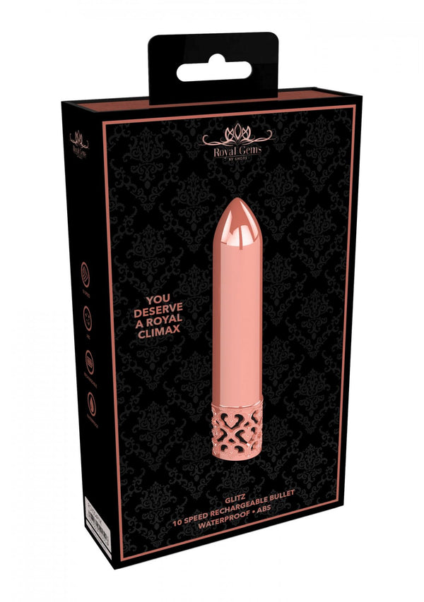 Glitz   Rechargeable ABS Bullet   Rose Gold