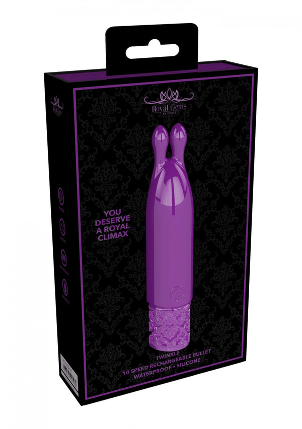 Twinkle   Rechargeable Silicone Bullet   Purple
