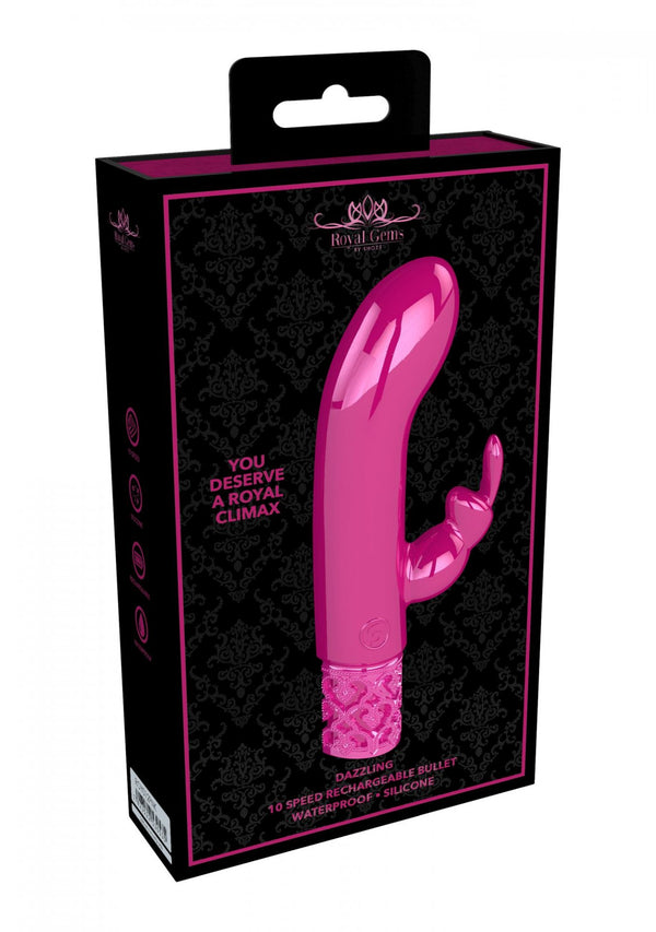 Dazzling   Rechargeable Silicone Bullet   Pink