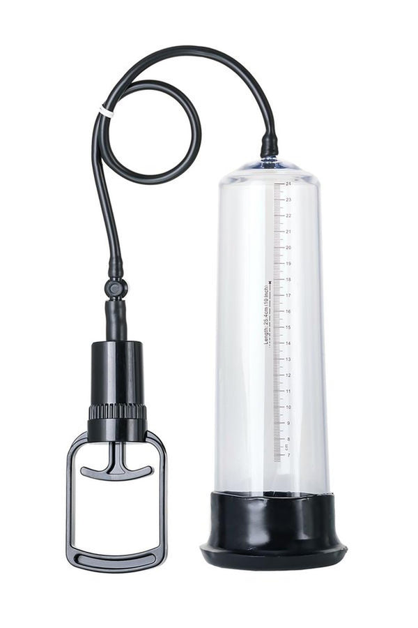 A TOYS, Penis Pump, PVC, Transparent, 27.5 cm, 3 cock rings included