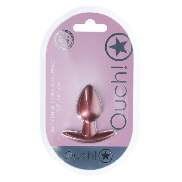 Smooth Silicone Anal Plug - Small - 2.6 / 6,5 cm - Rose Gold