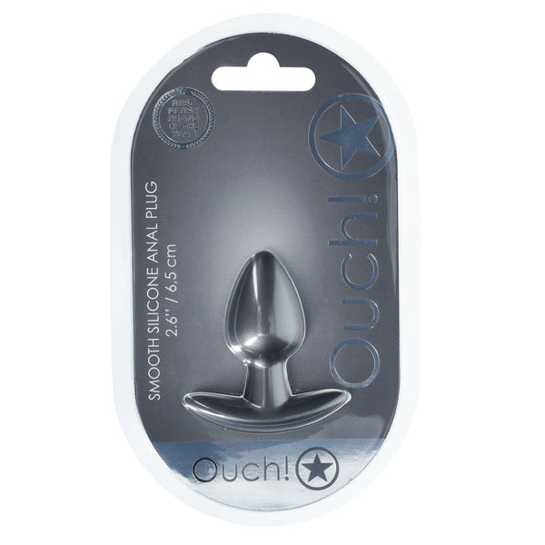 Smooth Silicone Anal Plug - Small - 2.6 / 6,5 cm - Gunmetal