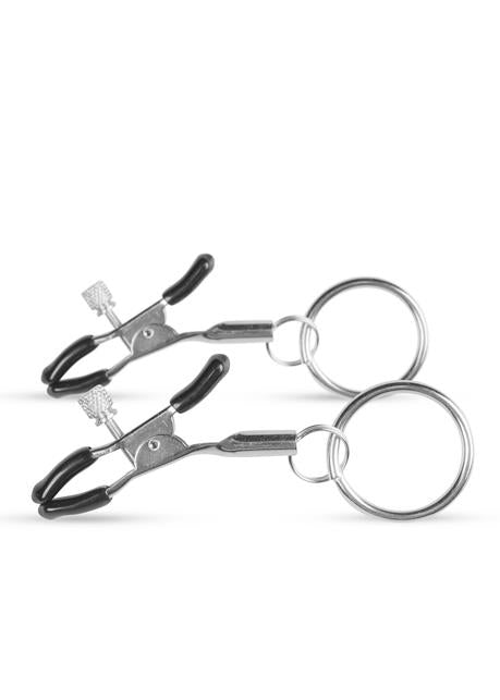 Stimulator-Metal Nipple Clamps With Ring