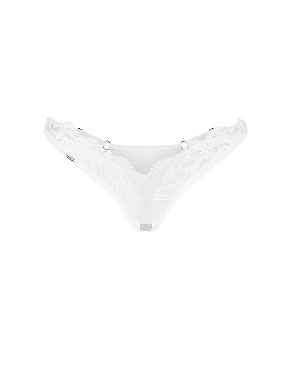 Arrowel White open thong S/M