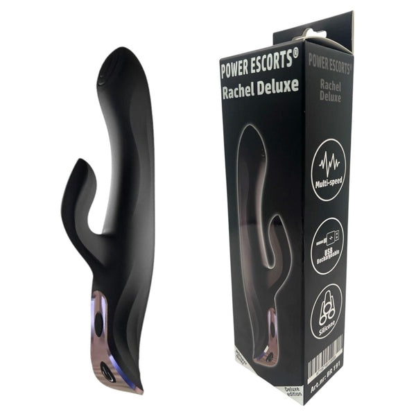 Power Escorts - BR191 - Rachel Deluxe design Multi-Speed ​​Vibrator - Black