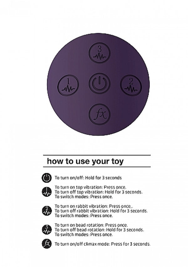 Nilo Pinpoint Rotating G spot Rabbit Purple vibrator