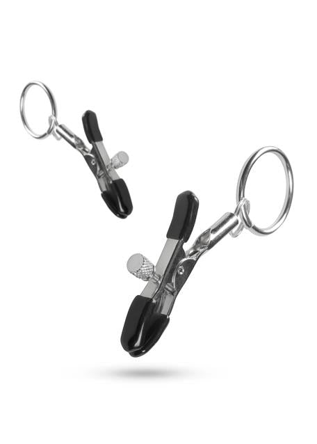 Stimulator-Metal Nipple Clamps With Ring